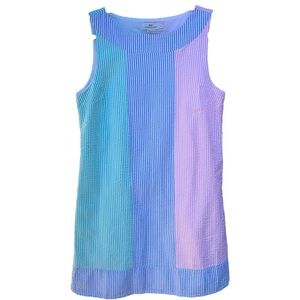 Vineyard Vines Kentucky Derby Gingham Shift Dress 8 Multicolor Seersucker